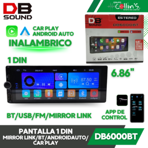 PANTALLA 1 DIN 6.86" DB SOUND DB6000BT