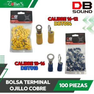 BOLSA TERMINAL OJILLO DE COBRE 100 PZAS DBT01