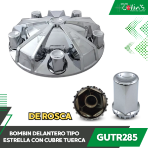 BOMBIN DELANTERO TIPO ESTRELLA CON CUBRE TUERCA DE ROSCA GUTR285