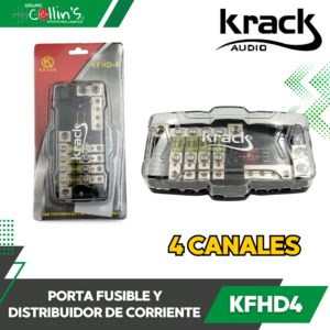 PORTA FUSIBLE Y DISTRIBUIDOR DE CORRIENTE 4 CANALES KFHD4