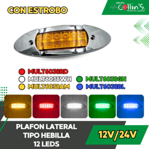PLAFON LATERAL TIPO HEBILLA 12 LEDS MULT6038