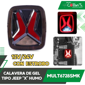 CALAVERA DE GEL TIPO JEEP "X" HUMO MULT6728SMK