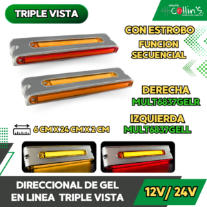 DIRECCIONAL GRANDE DE GEL EN LINEA DE TRIPLE VISTA MULT6835GEL