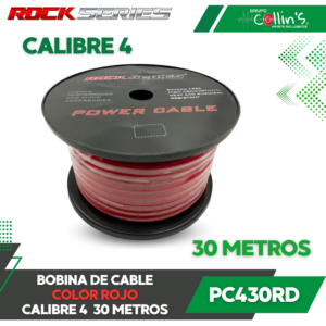 BOBINA DE CABLE CALIBRE 4 DE 30 METROS PC430