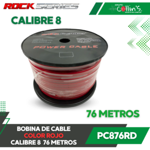BOBINA DE CABLE CALIBRE 8 DE 76 METROS PC876