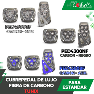 CUBREPEDAL ESTANDAR DE LUJO FIBRA DE CARBONO TUNIX PED4300