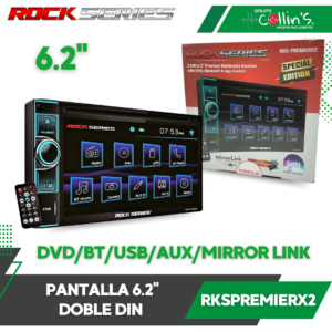 PANTALLA 6.2" DOBLE DIN RKSPREMIERX2