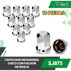 CAPUCHON HEXAGONAL CHICO CON FALDON DE ROSCA SJ875