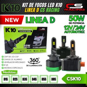 KIT DE FOCOS LED K10 LÍNEA D