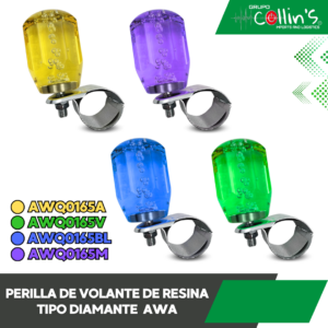 PERILLA DE VOLANTE DE RESINA TIPO DIAMANTE AWQ0165
