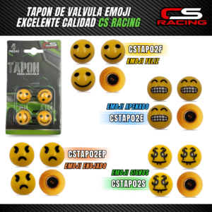 TAPON DE VALVULA EMOJI DIFERENTES DISEÑOS CSTAP02
