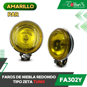 FAROS DE NIEBLA AMARILLO REDONDO TIPO ZETA TUNIX FA302Y