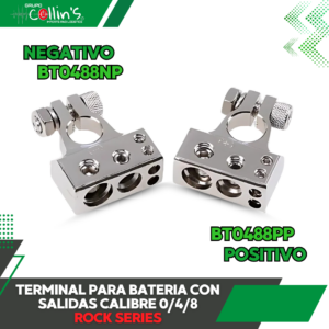 TERMINAL PARA BATERIA CON SALIDAS CALIBRE 0/4/8 ROCKSERIES BT0488