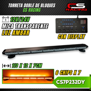 TORRETA DOBLE DE BLOQUES AMBAR CS RACING CS7P232DY