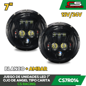 JUEGO DE UNIDADES LED 7" TIPO CARITA CS RACING CS7R014