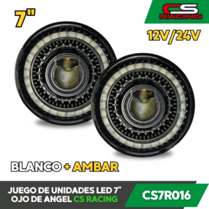 JUEGO DE UNIDADES LED 7" OJO DE ANGEL CS RACING CS7R016