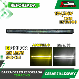 BARRA DE LED BICOLOR CS RACING CSBAR216L120WY