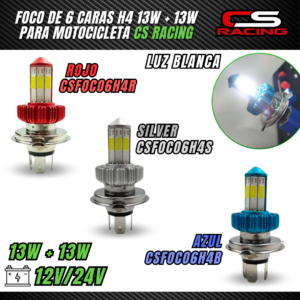 FOCO DE 6 CARAS H4 PARA MOTO CSFOCO6H4