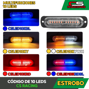 CODIGO DE 10 LEDS ESTROBO CS RACING CSLED10K