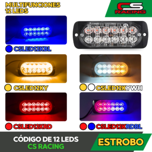 CODIGO DE 12 LEDS ESTROBO CS RACING CSLED12K