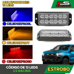CODIGO DE 12 LEDS ESTROBO CS RACING CSLED12KPRO