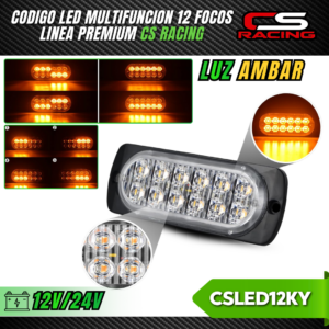 CODIGO LED MULTIFUNCION 12 FOCOS PREMIUM CSLED12KY