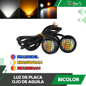 LUZ DE PLACA OJO DE AGUILA BICOLOR KK420