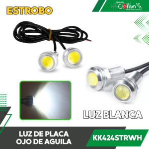 LUZ DE PLACA OJO DE AGUILA CON ESTROBO KK424STRWH