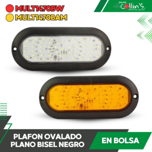 PLAFON OVALADO BISEL NEGRO MULT1470B