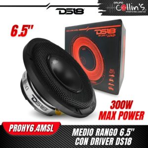 MEDIO RANGO 6.5" CON DRIVER DS18 PROHY6.4MSL
