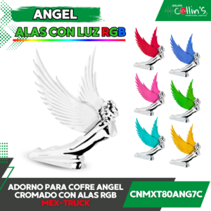 ADORNO PARA COFRE ANGEL CON ALAS RGB CNMXT80ANG7C