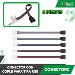 CONECTOR CON COPLE PARA TIRA RGB CONECTORC
