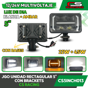 JUEGO DE UNIDADES RECTANGULARES 5" CS RACING CS5INCH013