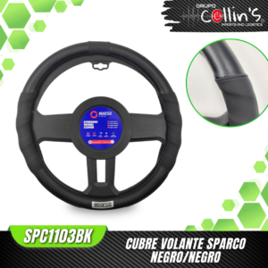 CUBRE VOLANTE SPARCO NEGRO/NEGRO SPC1103BK