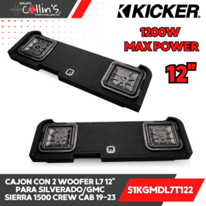 CAJON CON 2 WOOFER  L7 12" KICKER 51KGMDL7T122