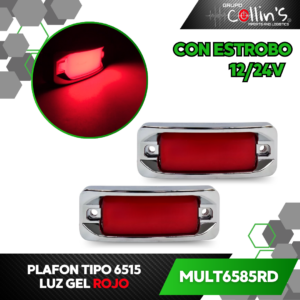 PLAFON TIPO 6515 GEL ROJO MULT6585RD