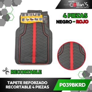TAPETE REFORZADO RECORTABLE 4 PIEZAS P039BKRD
