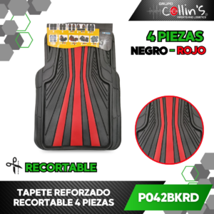 TAPETE REFORZADO RECORTABLE 4 PIEZAS P042BKRD