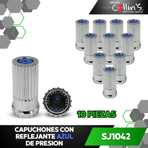 CAPUCHON CON REFLEJANTE AZUL DE PRESION SJ1042