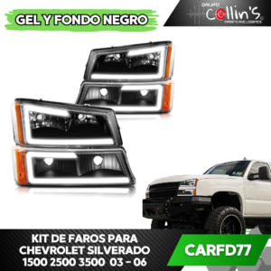 KIT DE FAROS PARA CHEVROLET SILVERADO 1500/2500/3500 03 - 06 CARFD77