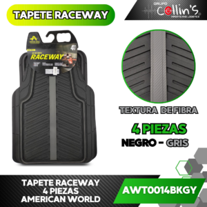 TAPETE RACEWAY 4 PIEZAS AWT0014BKGY