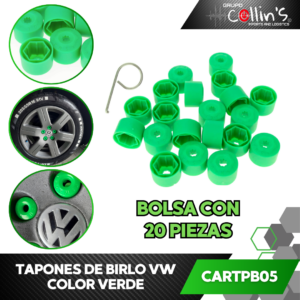 TAPONES DE BIRLO VW COLOR VERDE CARTPB05