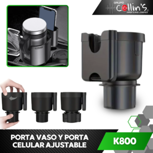 PORTA VASO Y PORTA CELULAR AJUSTABLE K800