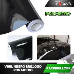 VINIL NEGRO BRILLOSO POR METRO PACBBRILLOBK