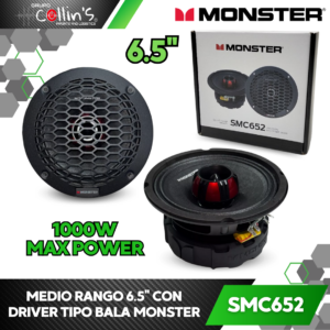 MEDIO RANGO CON DRIVER TIPO BALA 6.5" MONSTER SMC652