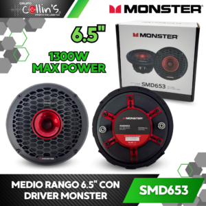 MEDIO RANGO CON DRIVER 6.5" MONSTER SMD653