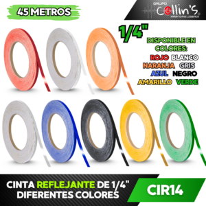CINTA REFLEJANTE DE 1/4" CIR14