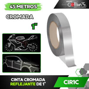 CINTA CROMADA REFLEJANTE DE 1" CIR1C