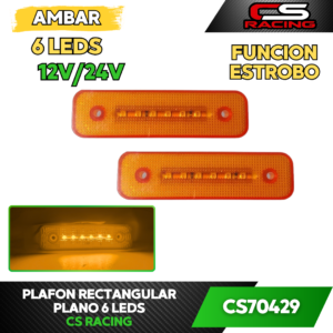 PLAFON RECTANGULAR PLANO 6 LEDS CS70429