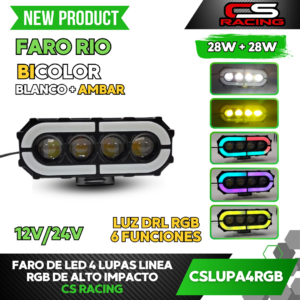 FARO RIO DE 4 LUPAS LED RGB CSLUPA4RGB